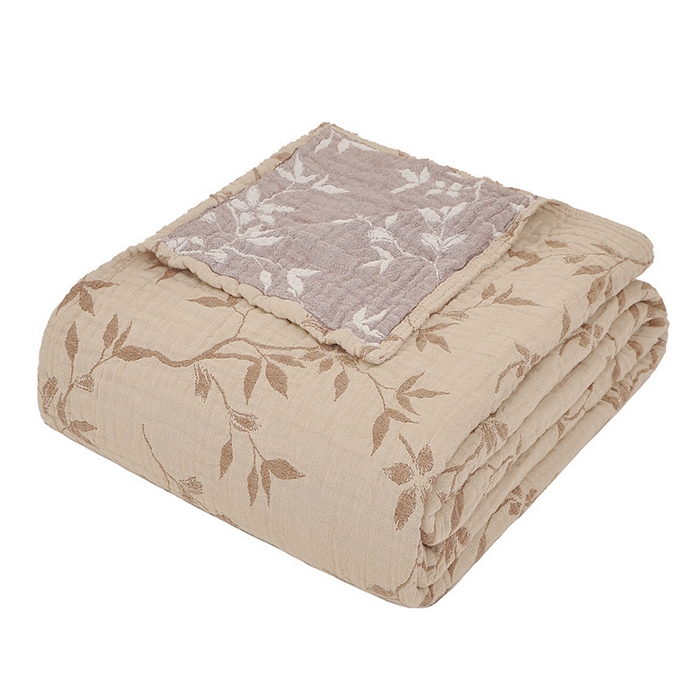 91家纺网 家纺一手货源 找家纺 萌飞 2025春夏新款全棉纯棉超柔四层泡纱布毛巾被 夏知