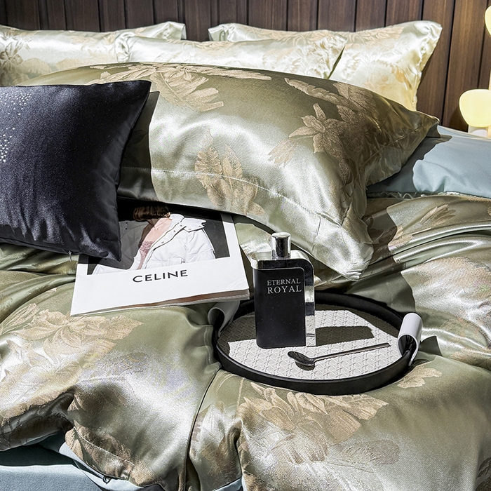 91家纺网 家纺一手货源 找家纺 七夜居 2025新款直播爆款欧式轻奢贡缎提花磨毛四件套 迷恋风情