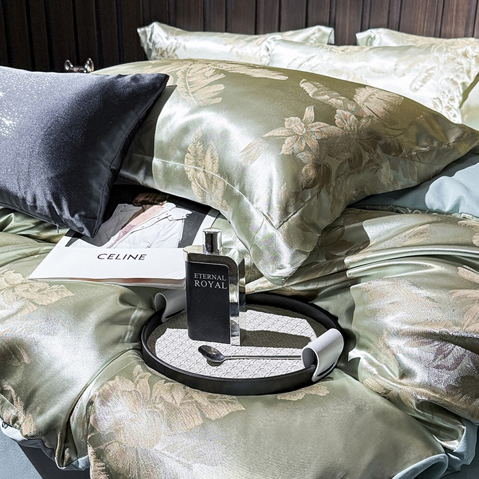 91家纺网 家纺一手货源 找家纺 七夜居 2025新款直播爆款欧式轻奢贡缎提花磨毛四件套 迷恋风情