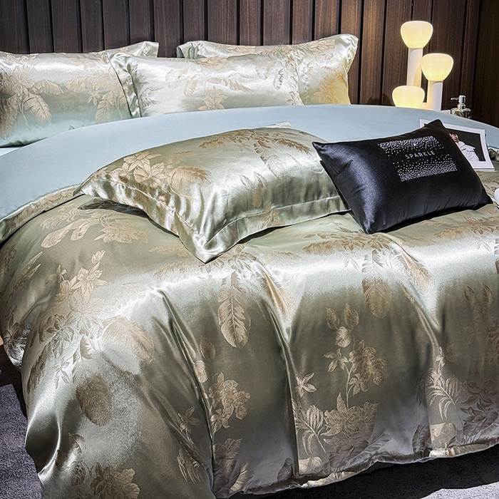 91家纺网 家纺一手货源 找家纺 七夜居 2025新款直播爆款欧式轻奢贡缎提花磨毛四件套 迷恋风情