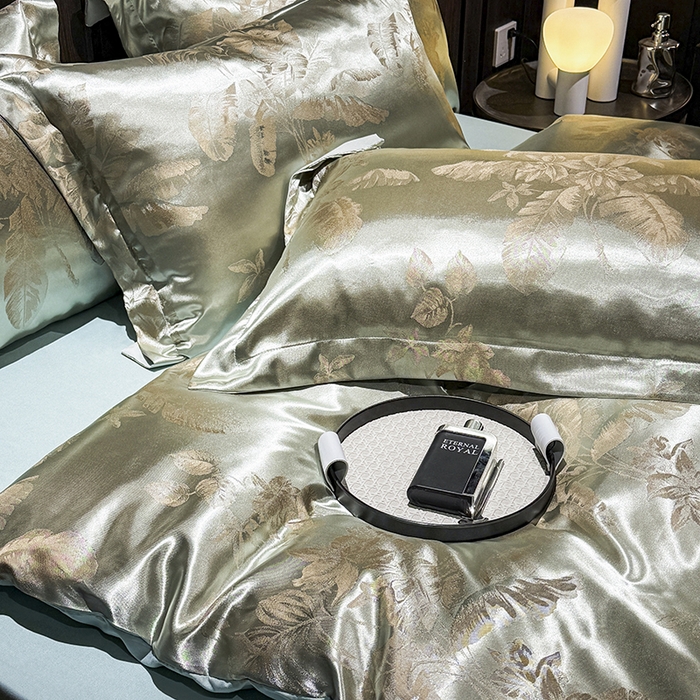 91家纺网 家纺一手货源 找家纺 七夜居 2025新款直播爆款欧式轻奢贡缎提花磨毛四件套 迷恋风情