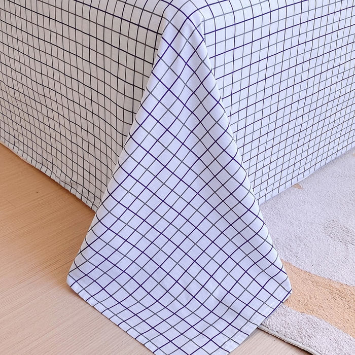 91家纺网 家纺一手货源 找家纺 洺兰2025年13070全棉喷气印花纯棉床单小清新花卉北欧风单床单