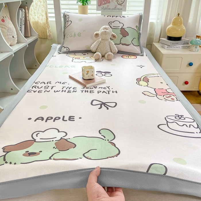 耐思家纺 2025春夏新款A类冰丝印花凉席空调席学生系列 皮皮狗