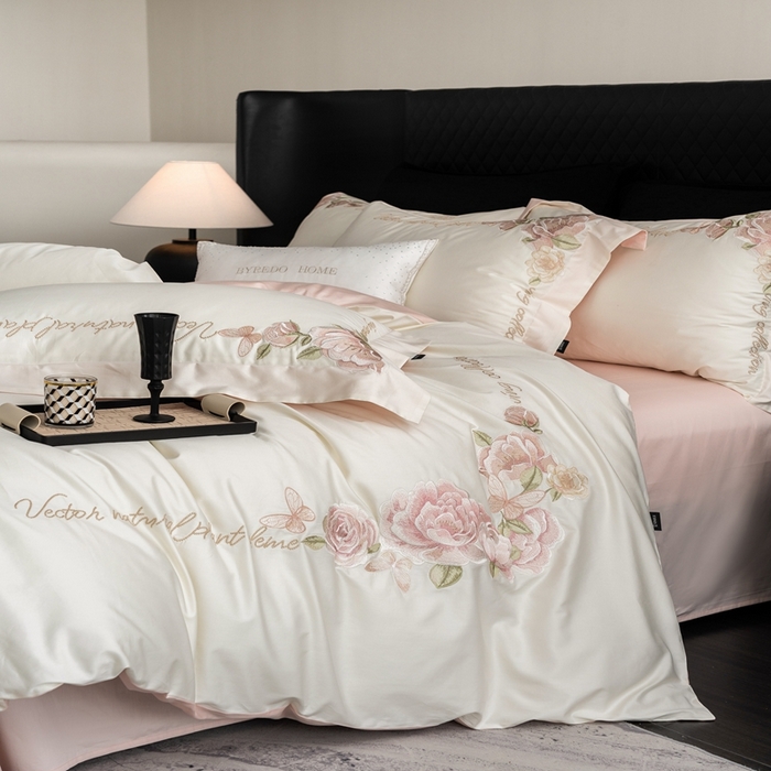 91家纺网 家纺一手货源 找家纺 馨蕊家居 2025新款新疆阿克苏100%全棉-初禾 初禾-粉白