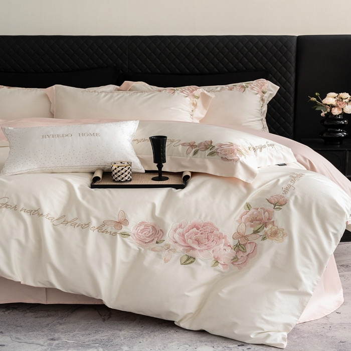 91家纺网 家纺一手货源 找家纺 馨蕊家居 2025新款新疆阿克苏100%全棉-初禾 初禾-粉白