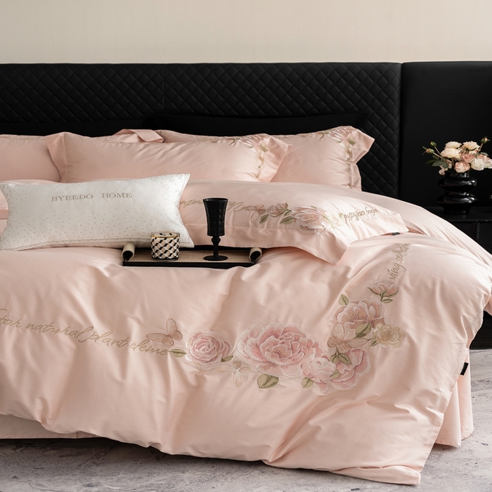 91家纺网 家纺一手货源 找家纺 馨蕊家居 2025新款新疆阿克苏100%全棉-初禾 初禾-蔷薇粉