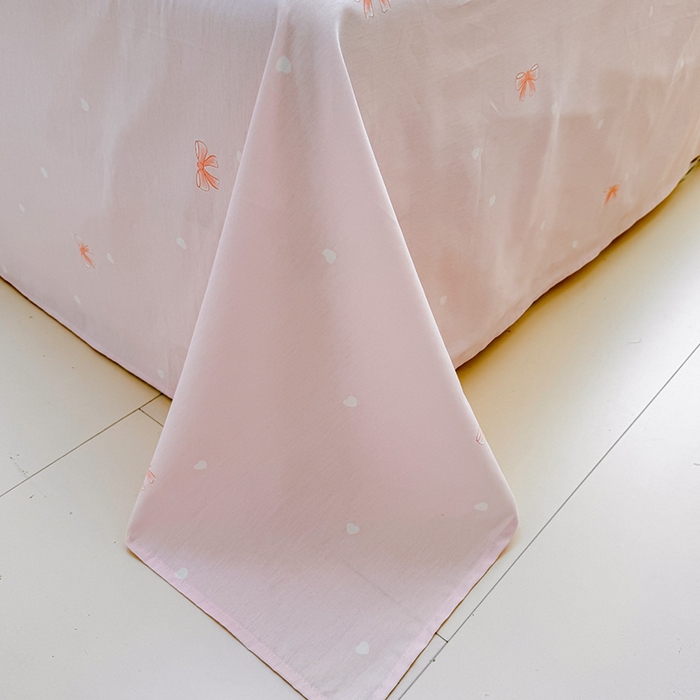 洺兰2025年13070全棉喷气印花纯棉床单小清新花卉北欧风单床单