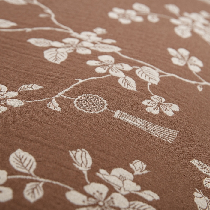 91家纺网 家纺一手货源 找家纺 2025新款全棉色织双层纱纽扣款四件套 春晖-浅咖