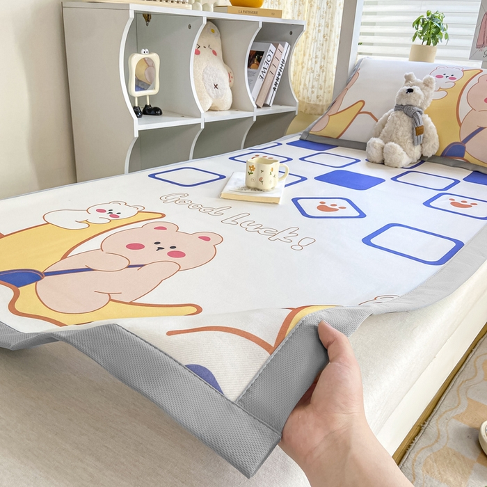 91家纺网 家纺一手货源 找家纺 （总）耐思家纺 2025春夏新款A类冰丝印花凉席空调席学生系列