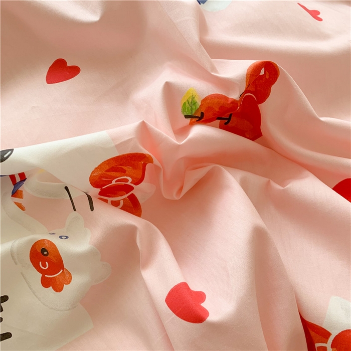 91家纺网 家纺一手货源 找家纺 玉元坊 2025年5月新品 三丽鸥花边被套全棉床单纯棉床裙床笠三四件套-凯蒂猫系列 苹果凯蒂 花边款