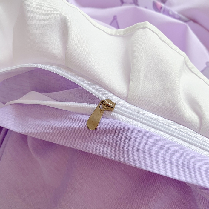 91家纺网 家纺一手货源 找家纺 玉元坊 2025年5月新品 三丽鸥花边被套全棉床单纯棉床裙床笠三四件套-库洛米系列 库洛米宝贝【花边款】