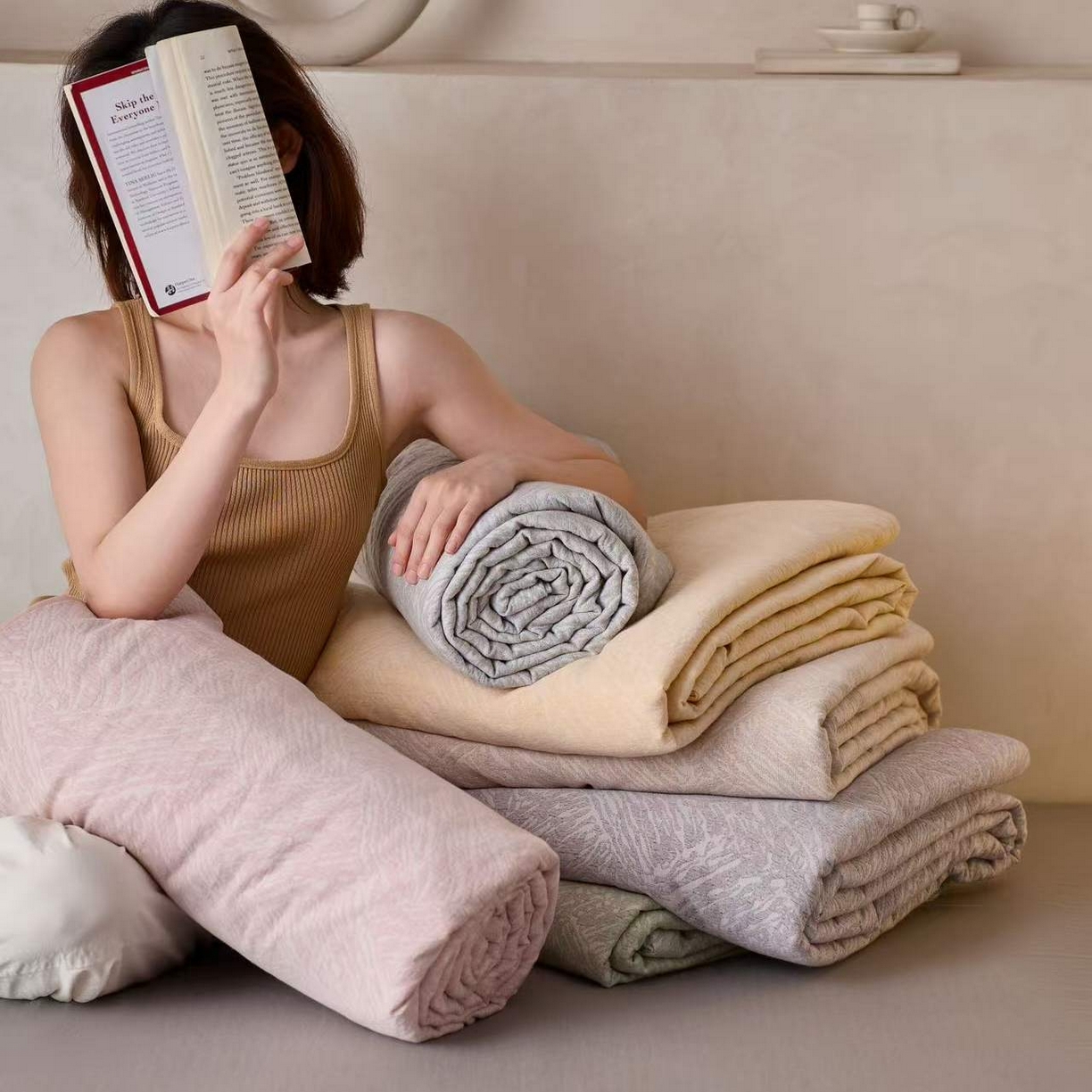 （总）梦享生活家居 2025新款色织三层提花夏被