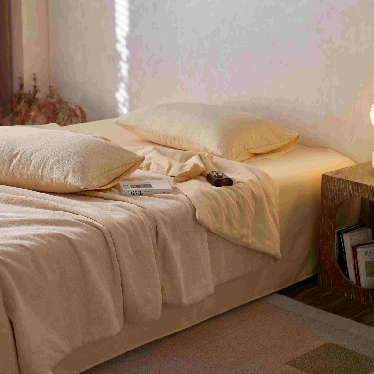 91家纺网 家纺一手货源 找家纺 梦享生活家居 2025新款色织三层提花夏被 缤纷黄