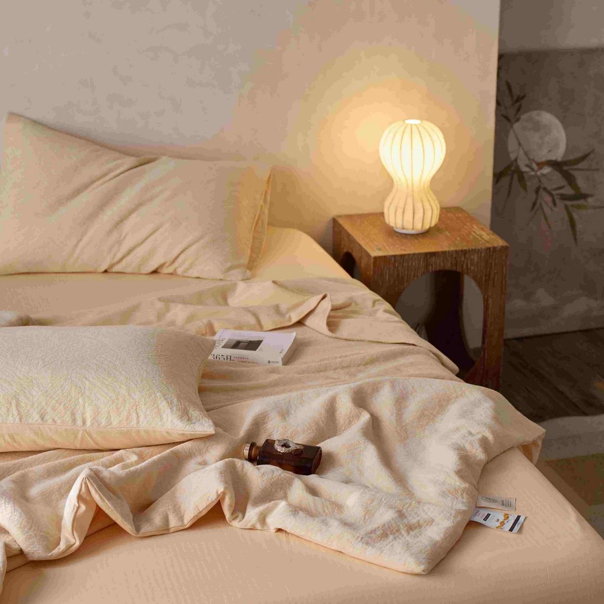 91家纺网 家纺一手货源 找家纺 梦享生活家居 2025新款色织三层提花夏被 缤纷黄