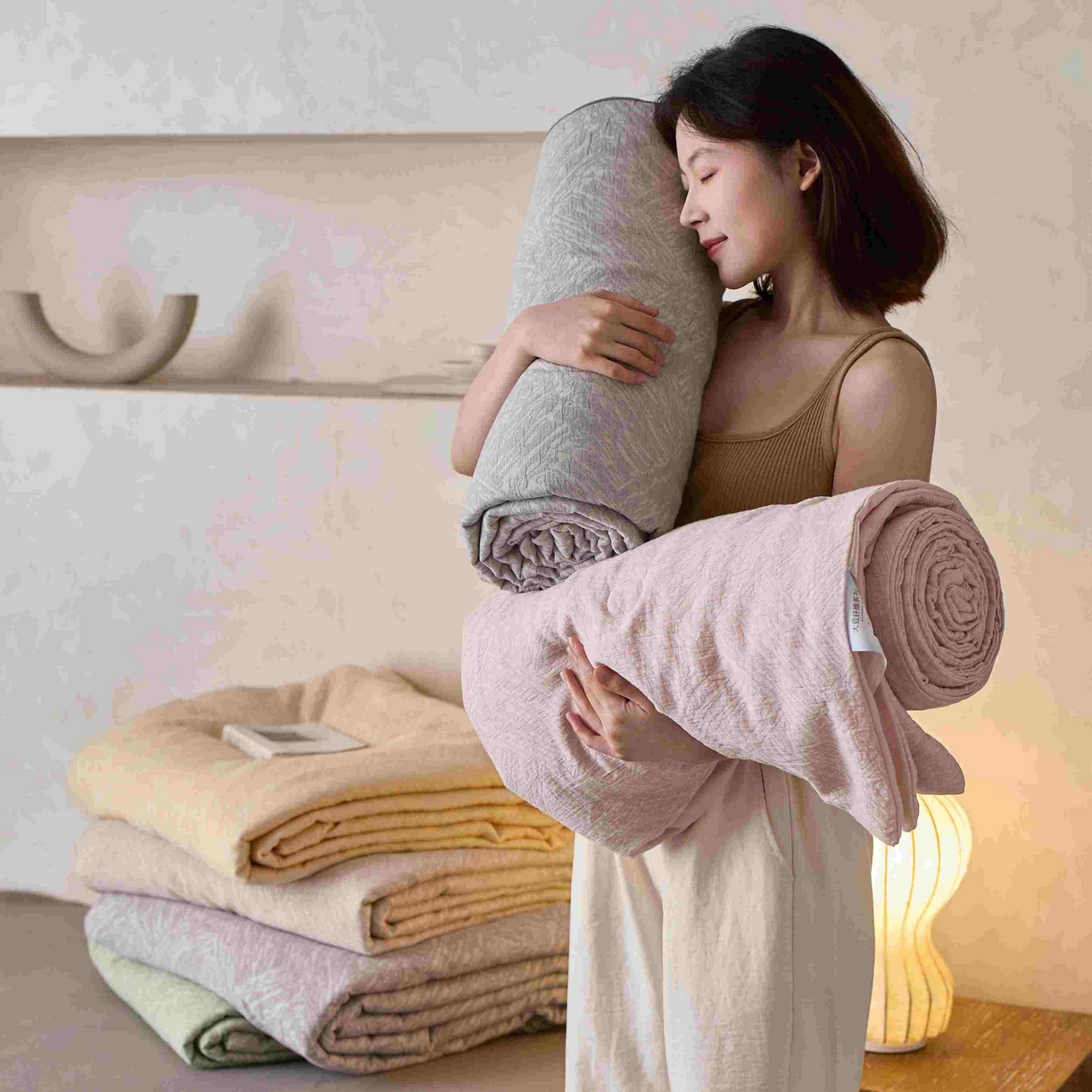 梦享生活家居 2025新款色织三层提花夏被 组合