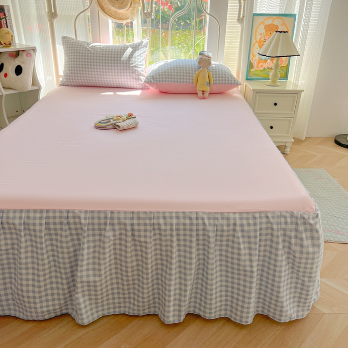 91家纺网 家纺一手货源 找家纺 （总）子钦2025新款云朵棉毛巾绣床裙款夏被四件套单夏被