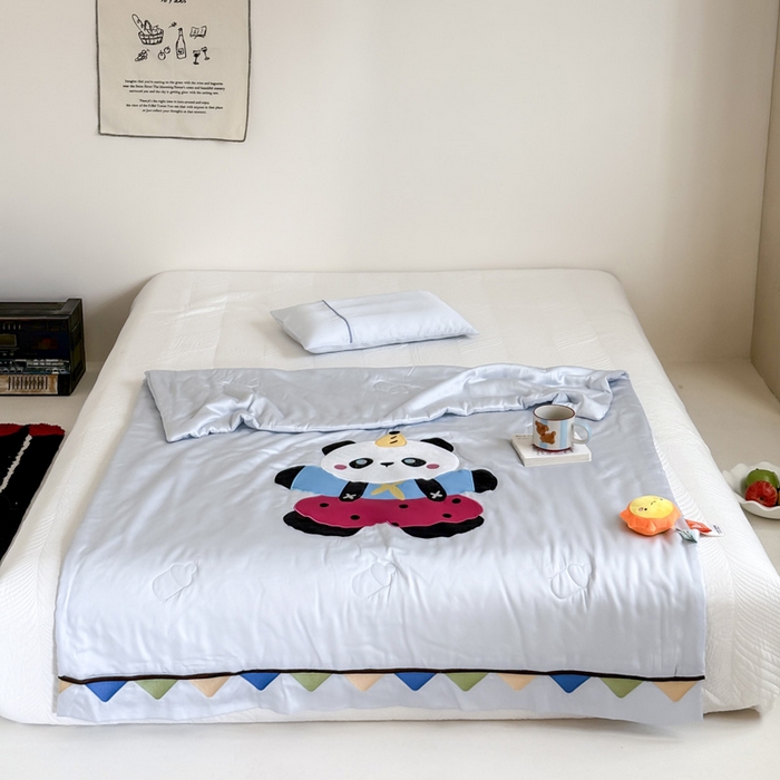 91家纺网 家纺一手货源 找家纺 （总）喜多兔儿童家纺 2025新款小惊喜儿童蚕丝蛋白天丝抗菌夏凉被