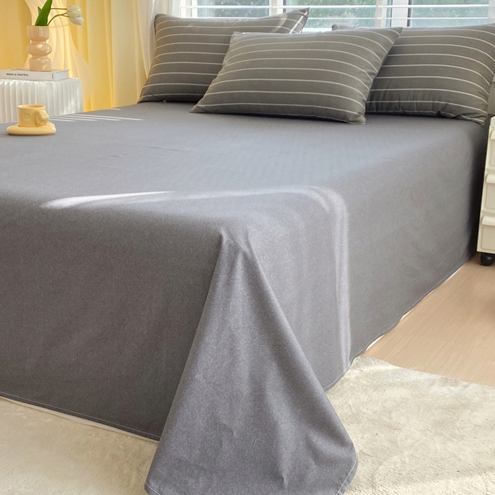 91家纺网 家纺一手货源 找家纺 洺兰2025年13070全棉喷气印花纯棉床单小清新花卉北欧风单床单