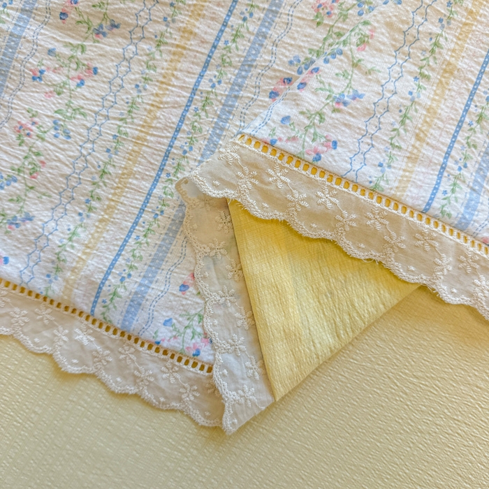 91家纺网 家纺一手货源 找家纺 芯贝儿 2025新款全m纯m花边木m邹邹双层纱水洗m四件套 洛克庄园