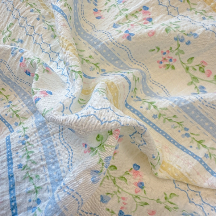 91家纺网 家纺一手货源 找家纺 芯贝儿 2025新款全m纯m花边木m邹邹双层纱水洗m四件套 洛克庄园