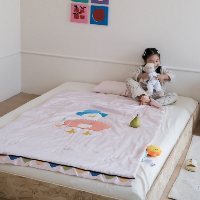 91家纺网 家纺一手货源 找家纺 （总）喜多兔儿童家纺 2025新款小惊喜儿童蚕丝蛋白天丝抗菌夏凉被