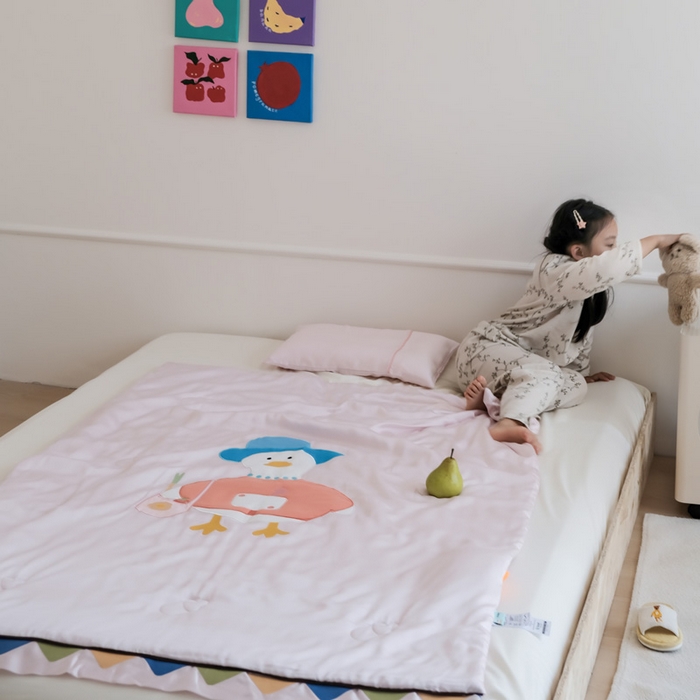 91家纺网 家纺一手货源 找家纺 （总）喜多兔儿童家纺 2025新款小惊喜儿童蚕丝蛋白天丝抗菌夏凉被