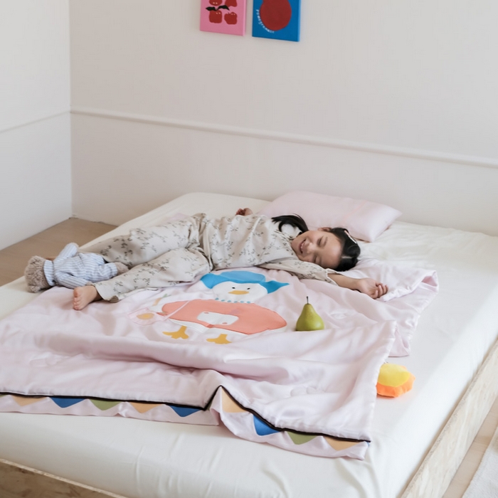 91家纺网 家纺一手货源 找家纺 （总）喜多兔儿童家纺 2025新款小惊喜儿童蚕丝蛋白天丝抗菌夏凉被