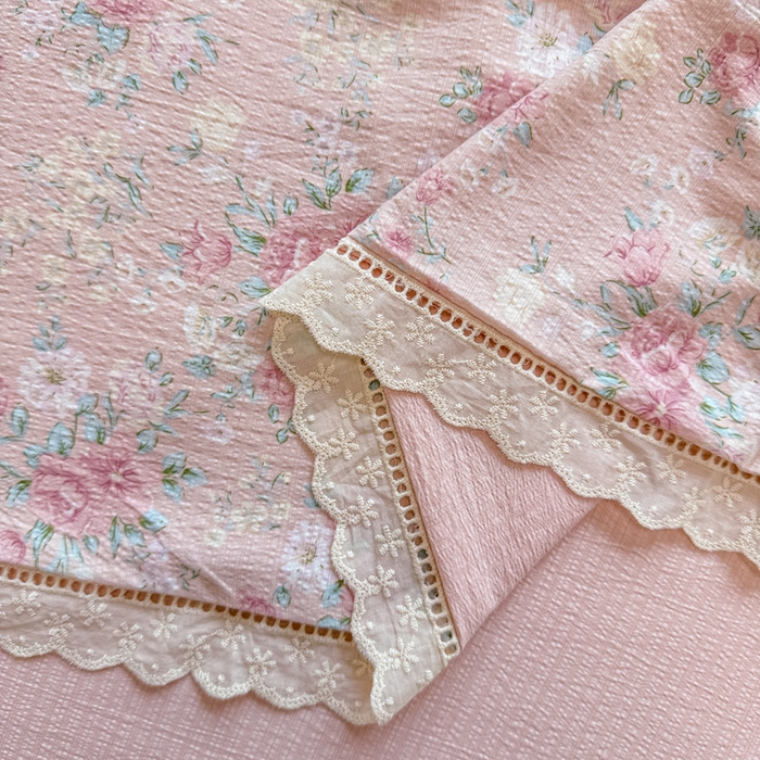 91家纺网 家纺一手货源 找家纺 芯贝儿 2025新款全m花边木m邹邹双层纱水洗m夏被四件套 爱如星辰