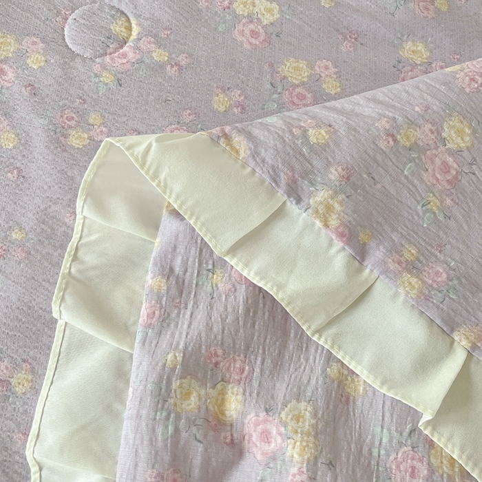 91家纺网 家纺一手货源 找家纺 2025新款同田床盖夏被四件套 丁香紫