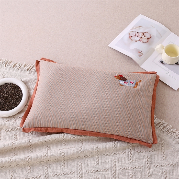 珍贝家纺 2025新款腊肠狗荞麦枕枕头枕芯 腊肠狗-橙色 35x55cm/只