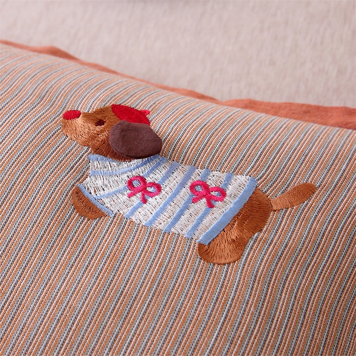 91家纺网 家纺一手货源 找家纺 珍贝家纺 2025新款腊肠狗荞麦枕枕头枕芯 腊肠狗-橙色 35x55cm/只