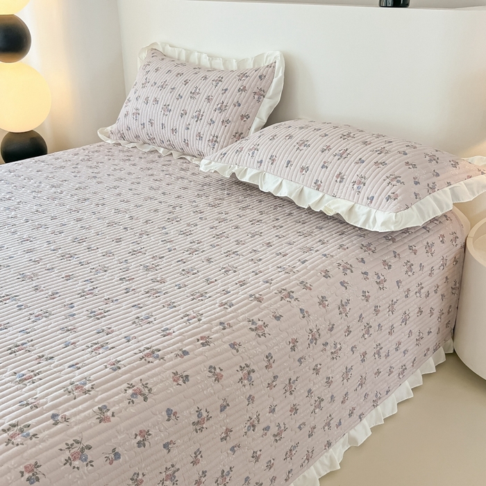 91家纺网 家纺一手货源 找家纺 同田2025新款床盖夏被四件套 梦幻粉