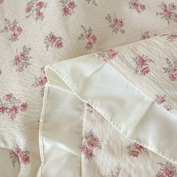 91家纺网 家纺一手货源 找家纺 同田2025新款床盖夏被四件套 奶白