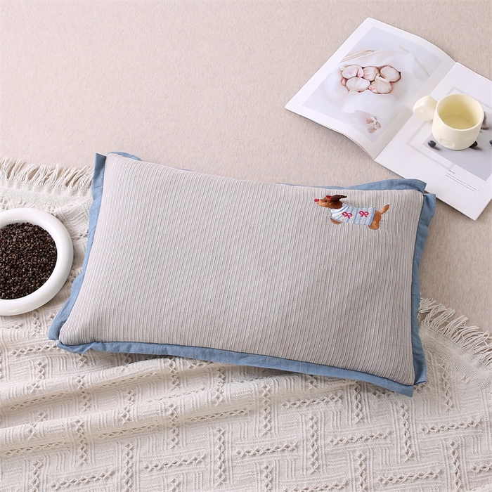 珍贝家纺 2025新款腊肠狗荞麦枕枕头枕芯 腊肠狗-蓝色 35x55cm/只
