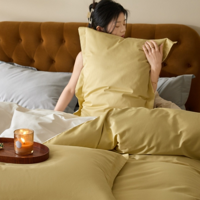 91家纺网 家纺一手货源 找家纺 （总）天幕 2025新款60s素色双拼四件套