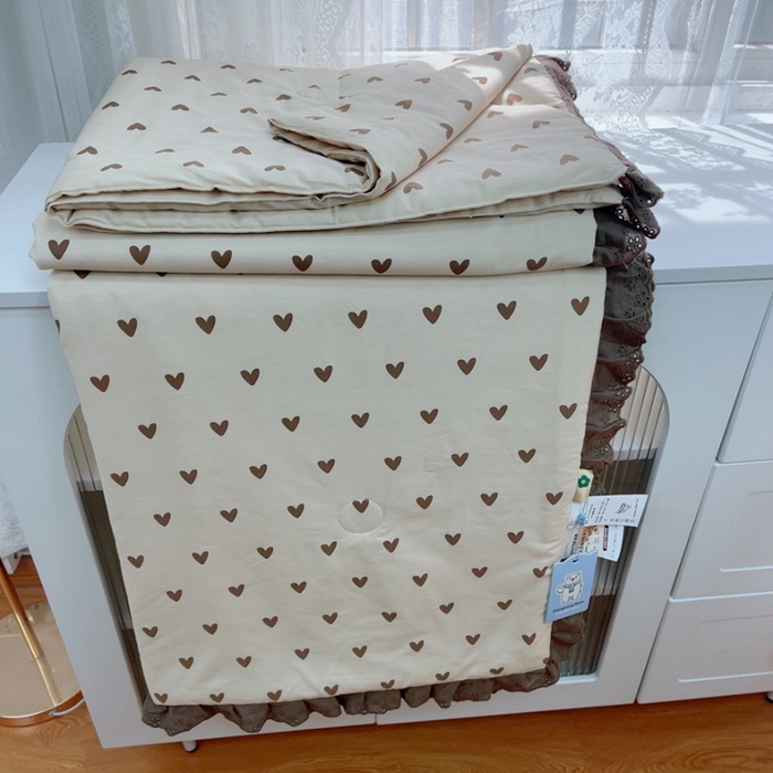 91家纺网 家纺一手货源 找家纺 （总）暖居 2025新款法式韩系双面纯棉夏被约3.2斤空调被夏季薄被子可水洗跑量款