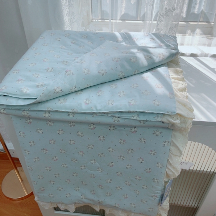 91家纺网 家纺一手货源 找家纺 暖居 2025新款法式韩系双面纯棉夏被约3.2斤空调被夏季薄被子可水洗跑量款 兰庭