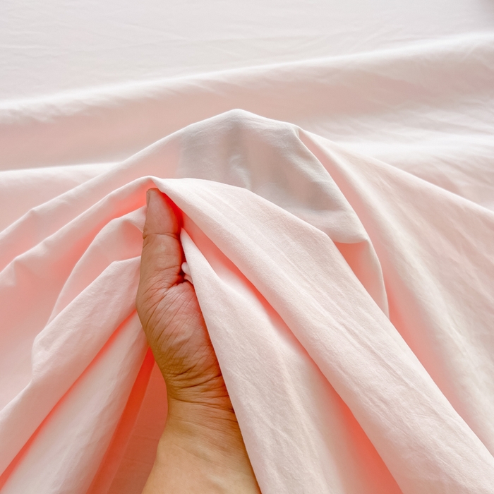 91家纺网 家纺一手货源 找家纺 温眠家纺 2025新款A类水洗棉色织单床单系列-叠拍 奶粉