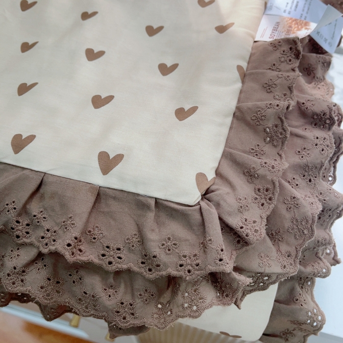 91家纺网 家纺一手货源 找家纺 暖居 2025新款法式韩系双面纯棉夏被约3.2斤空调被夏季薄被子可水洗跑量款 爱心卡