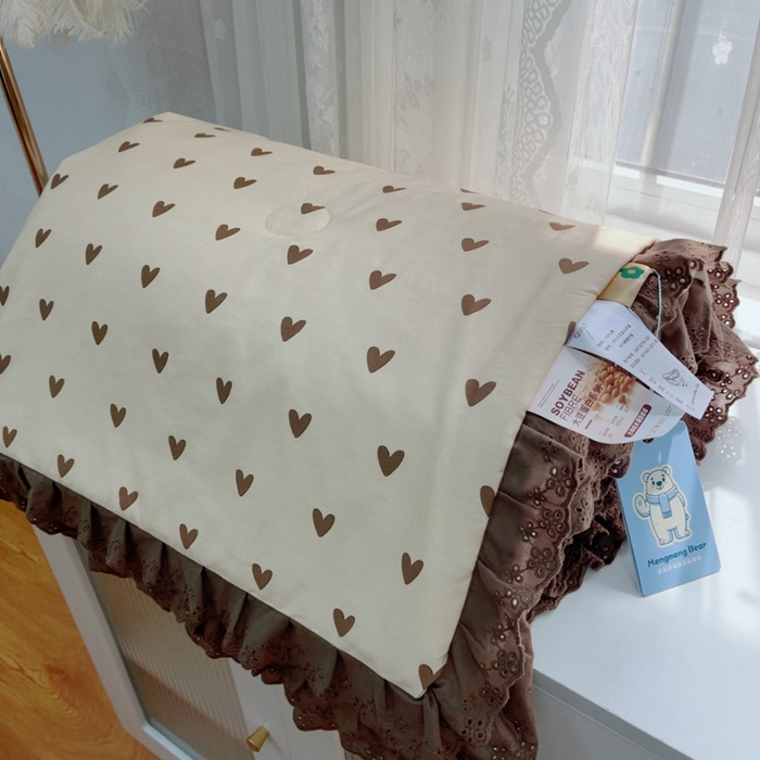 91家纺网 家纺一手货源 找家纺 暖居 2025新款法式韩系双面纯棉夏被约3.2斤空调被夏季薄被子可水洗跑量款 爱心卡