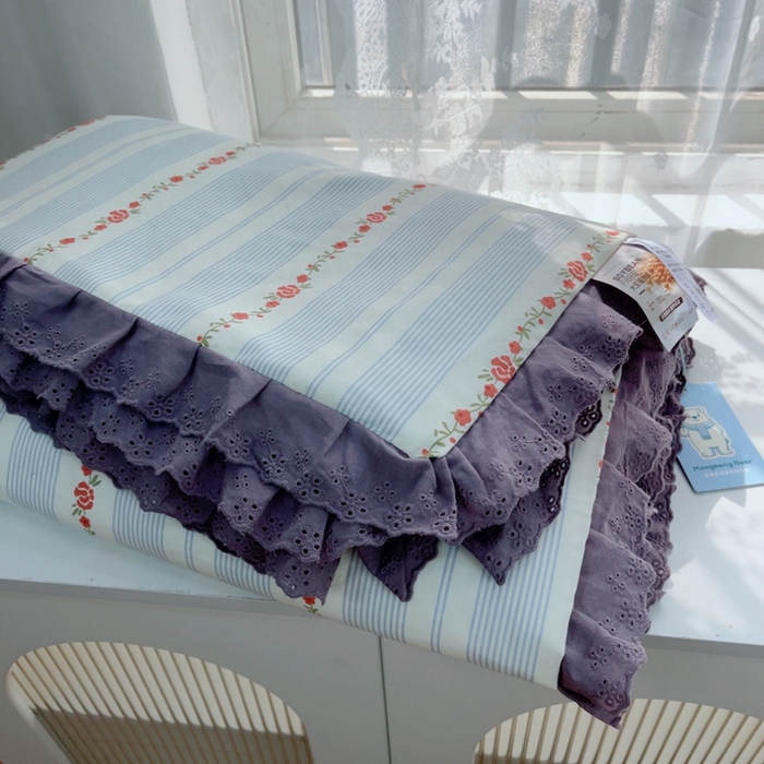 91家纺网 家纺一手货源 找家纺 暖居 2025新款法式韩系双面纯棉夏被约3.2斤空调被夏季薄被子可水洗跑量款 白兰地