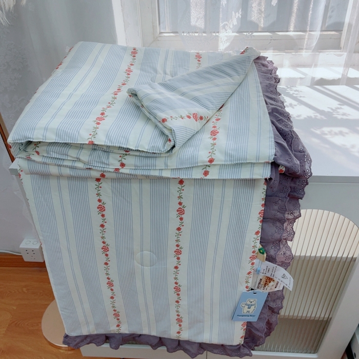 暖居 2025新款法式韩系双面纯棉夏被约3.2斤空调被夏季薄被子可水洗跑量款 白兰地