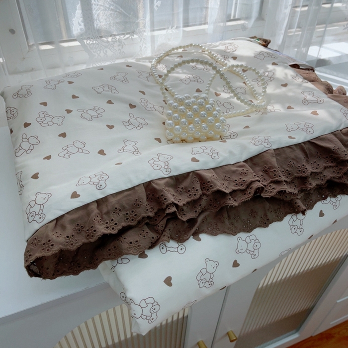 91家纺网 家纺一手货源 找家纺 暖居 2025新款法式韩系双面纯棉夏被约3.2斤空调被夏季薄被子可水洗跑量款 贝贝熊