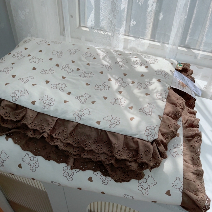 91家纺网 家纺一手货源 找家纺 暖居 2025新款法式韩系双面纯棉夏被约3.2斤空调被夏季薄被子可水洗跑量款 贝贝熊