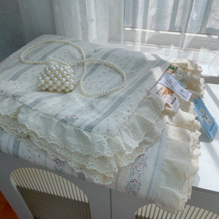 91家纺网 家纺一手货源 找家纺 暖居 2025新款法式韩系双面纯棉夏被约3.2斤空调被夏季薄被子可水洗跑量款 布兰格