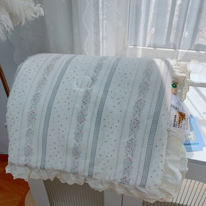 91家纺网 家纺一手货源 找家纺 暖居 2025新款法式韩系双面纯棉夏被约3.2斤空调被夏季薄被子可水洗跑量款 布兰格