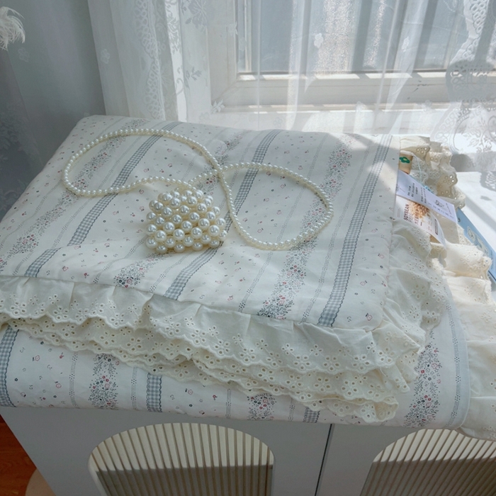 91家纺网 家纺一手货源 找家纺 暖居 2025新款法式韩系双面纯棉夏被约3.2斤空调被夏季薄被子可水洗跑量款 布兰格