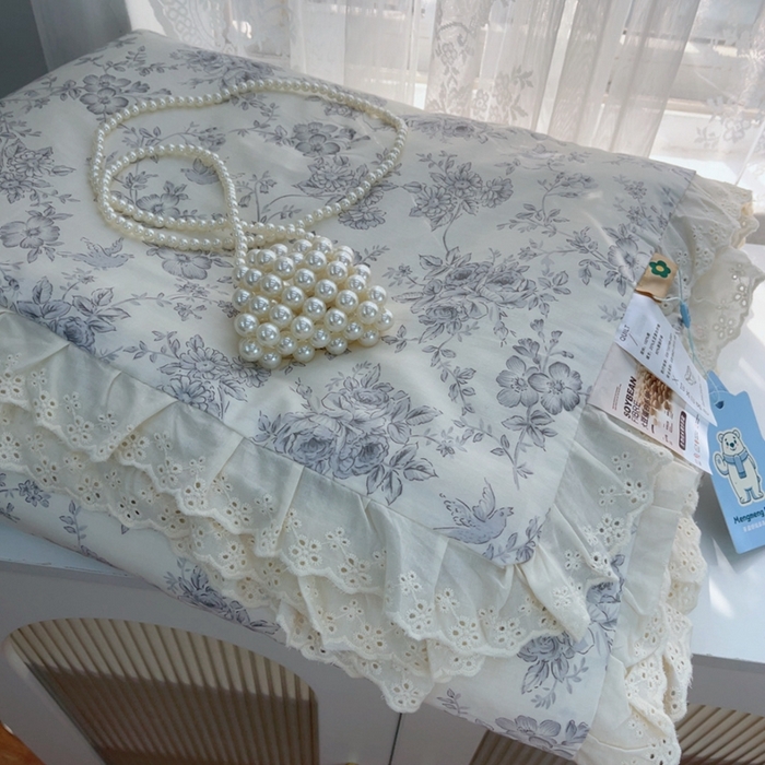 91家纺网 家纺一手货源 找家纺 暖居 2025新款法式韩系双面纯棉夏被约3.2斤空调被夏季薄被子可水洗跑量款 赫本白