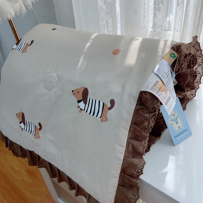 91家纺网 家纺一手货源 找家纺 暖居 2025新款法式韩系双面纯棉夏被约3.2斤空调被夏季薄被子可水洗跑量款 拉拉狗