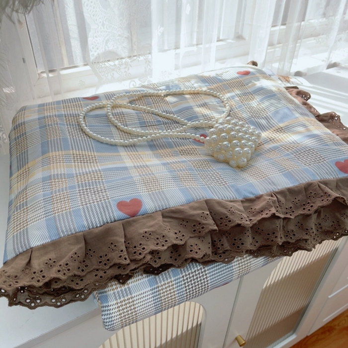 91家纺网 家纺一手货源 找家纺 暖居 2025新款法式韩系双面纯棉夏被约3.2斤空调被夏季薄被子可水洗跑量款 莱恩蓝